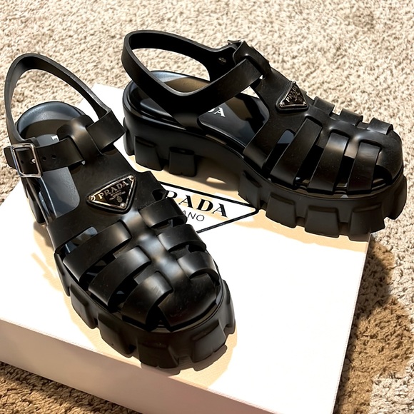 Prada Shoes - Prada Foam Rubber Cage Sandals